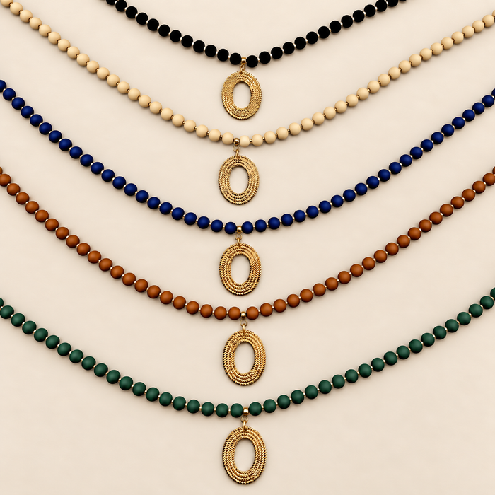 Collier doré Toscane-fermoir magnétique