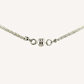 Collier argenté Eléonore-perle d'eau douce et fermoir magnétique