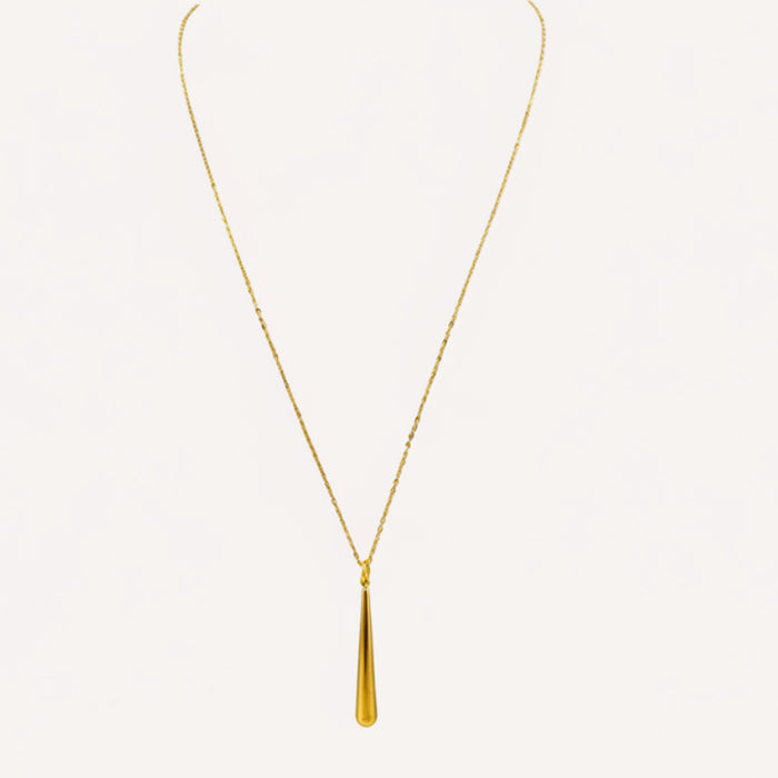 Chaine dorée Nina-pendentif goutte et fermoir magnétique