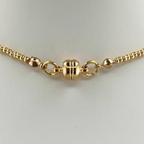 Collier doré Naoki-perles Miyuki et fermoir magnétique