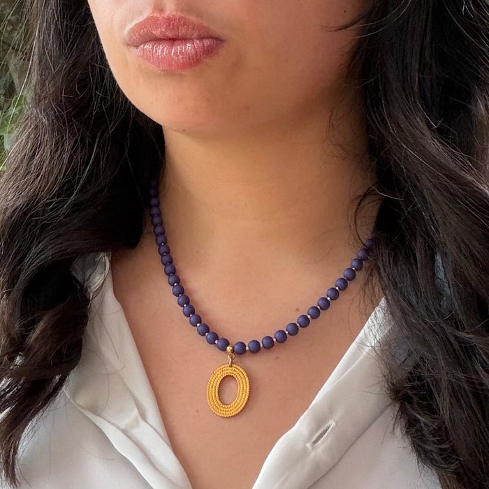 Collier doré Toscane-fermoir magnétique