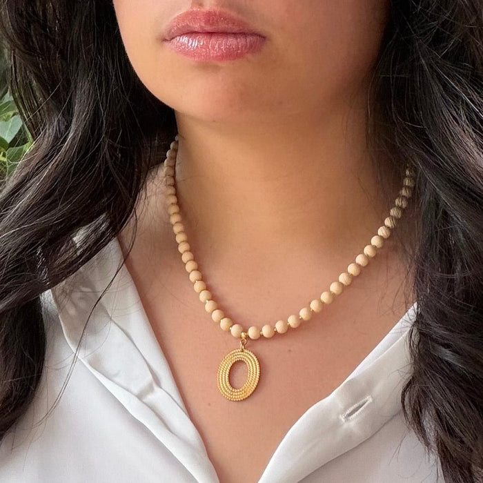 Collier doré Toscane-fermoir magnétique