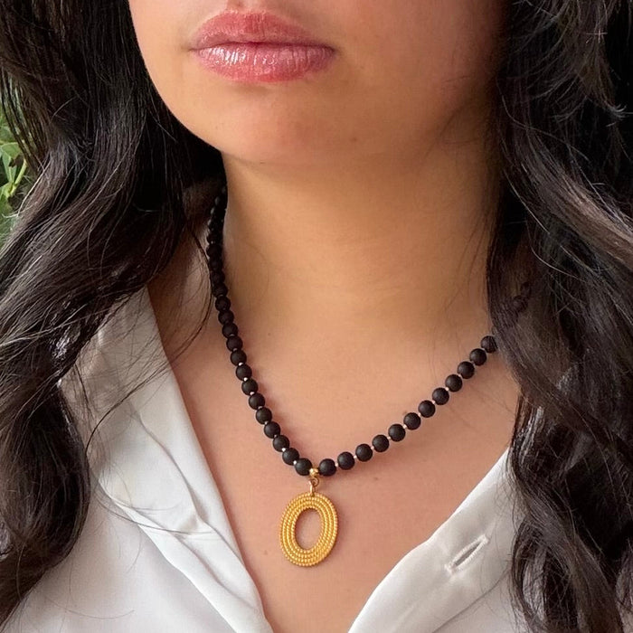 Collier doré Toscane-fermoir magnétique