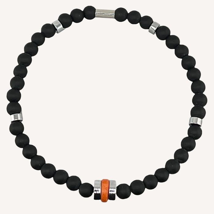 Bracelet argenté Alexandre-pierre céramique grecque et élastique
