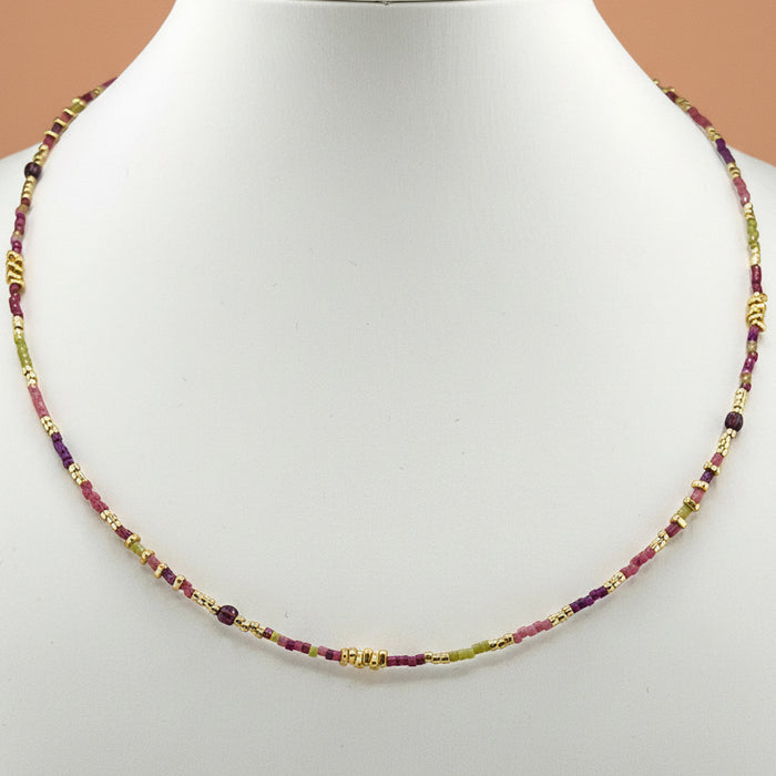 Collier doré Naoki-perles Miyuki et fermoir magnétique