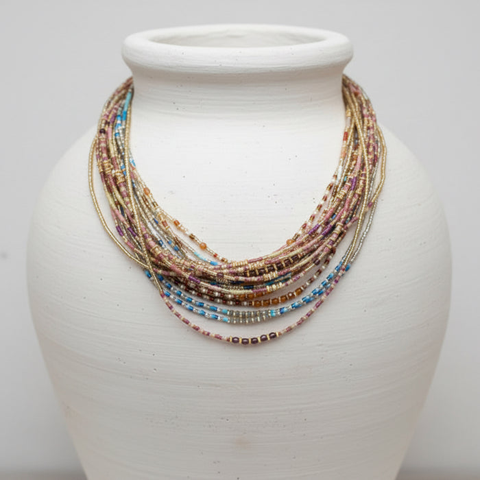 Collier doré Mieko-perles Miyuki et fermoir magnétique