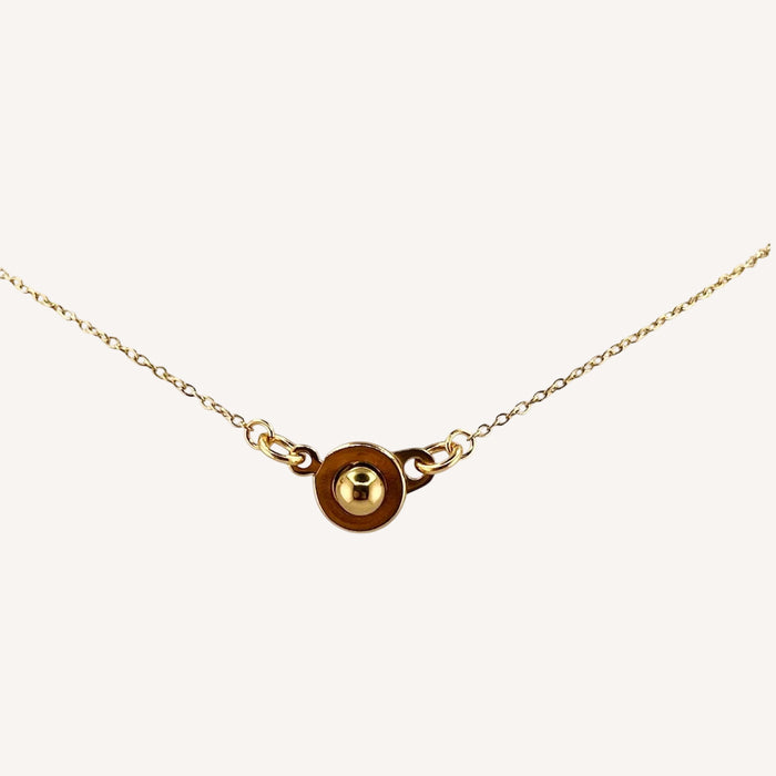Chaine dorée Lou-pendentif coquillage et fermoir pression