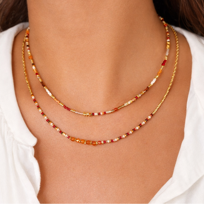 Collier doré Mieko-perles Miyuki et fermoir magnétique