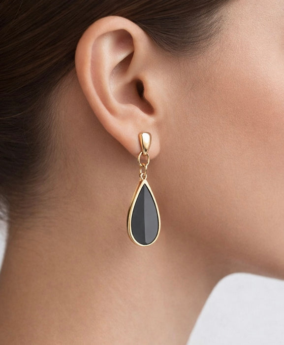 Boucles d'oreilles dorées Marie-vitrail coloré et clous or fin
